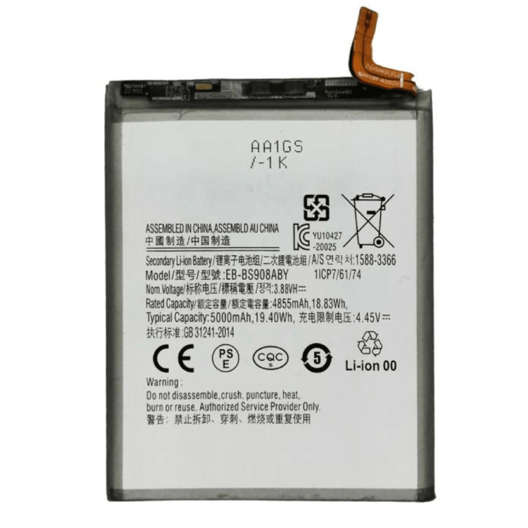 Li-Polymer Battery Replacement For Samsung Galaxy S22 Ultra 5000mAh EB-BS908ABY - Best Cell Phone Parts Distributor in Canada, Parts Source Li-Polymer Battery Replacement For Samsung Galaxy S22 Ultra 5000mAh EB-BS908ABY - Best Cell Phone Parts Distributor in Canada, Parts Source
